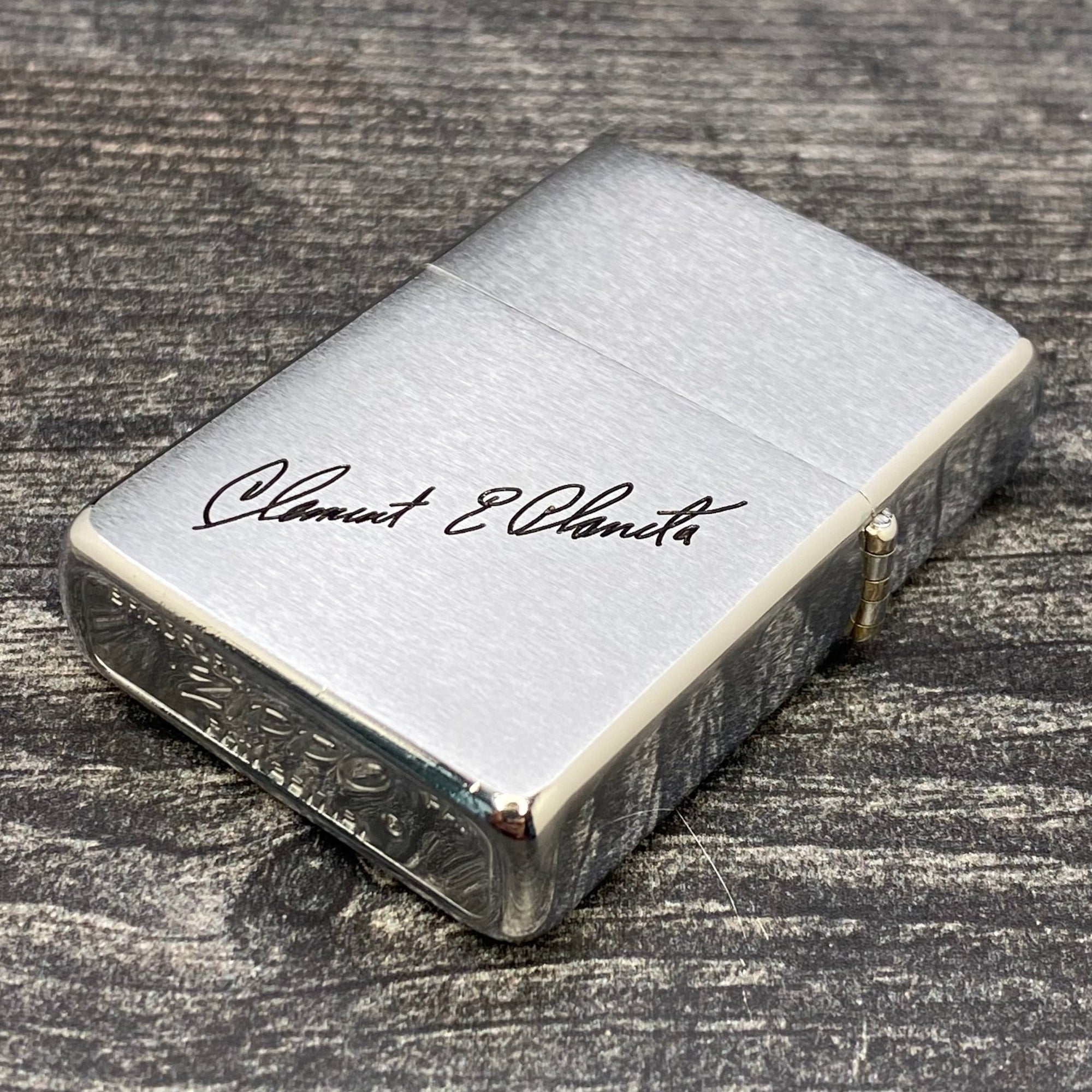 1965 Zippo Lighter - Kangaroo - Etch & Paint - Brushed Chrome - Riley's 66 LLC