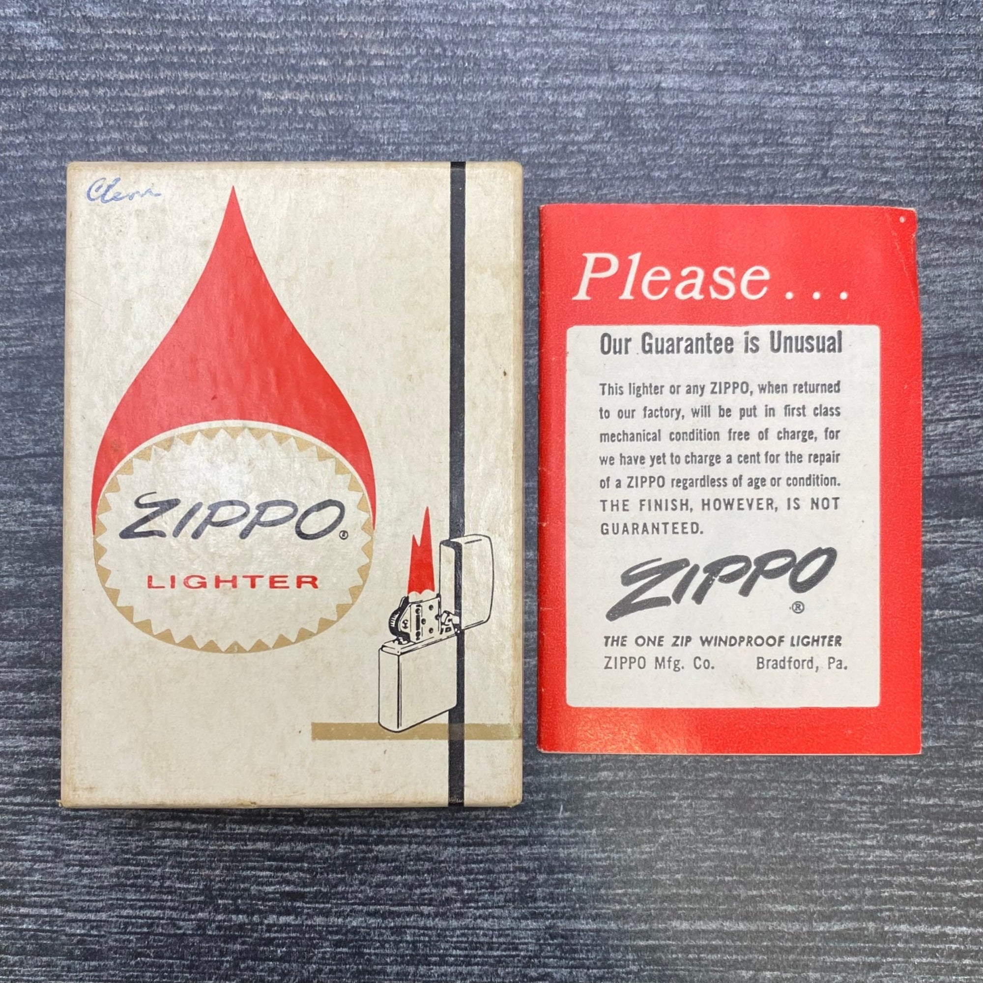 1965 Zippo Lighter - Kangaroo - Etch & Paint - Brushed Chrome - Riley's 66 LLC