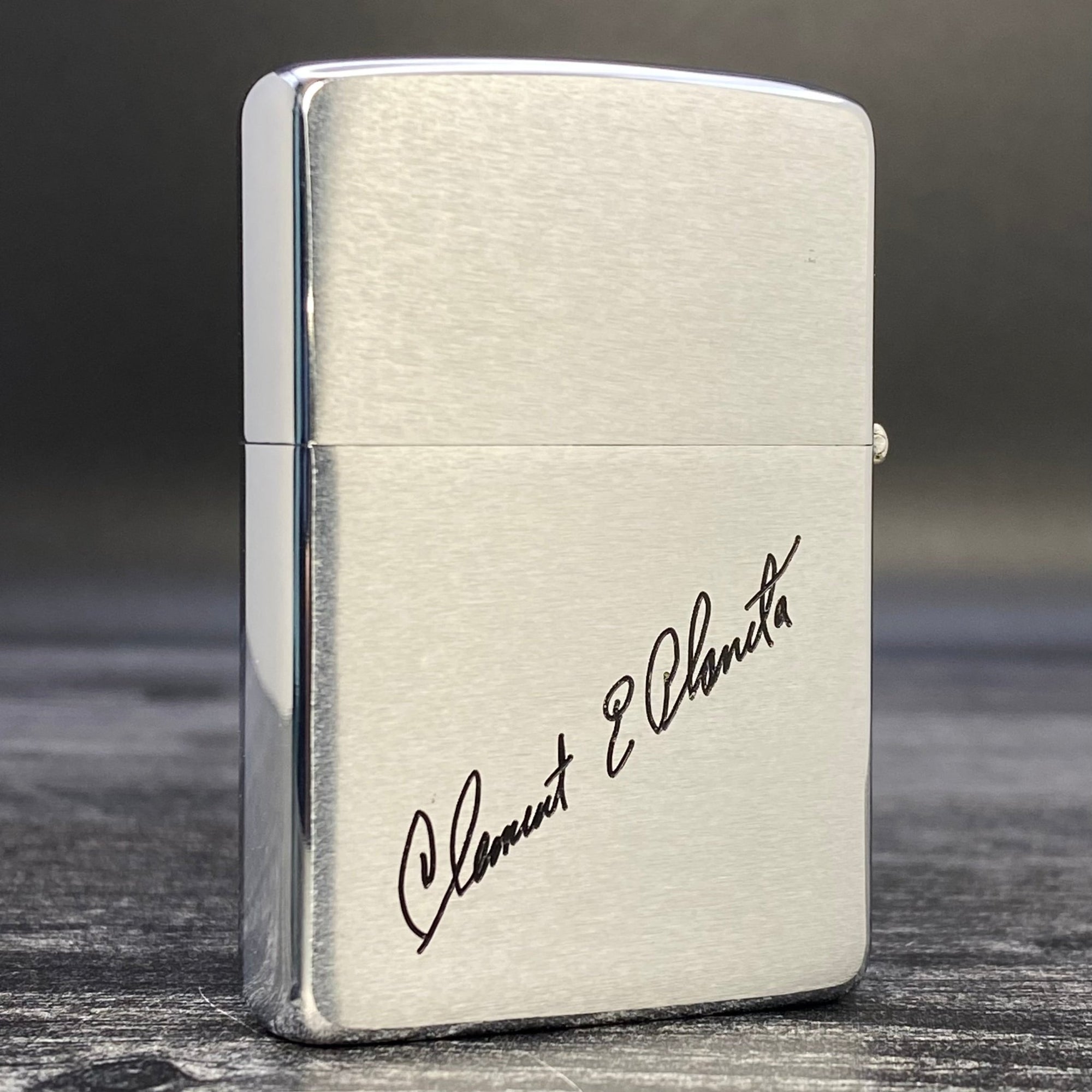 1965 Zippo Lighter - Kangaroo - Etch & Paint - Brushed Chrome - Riley's 66 LLC