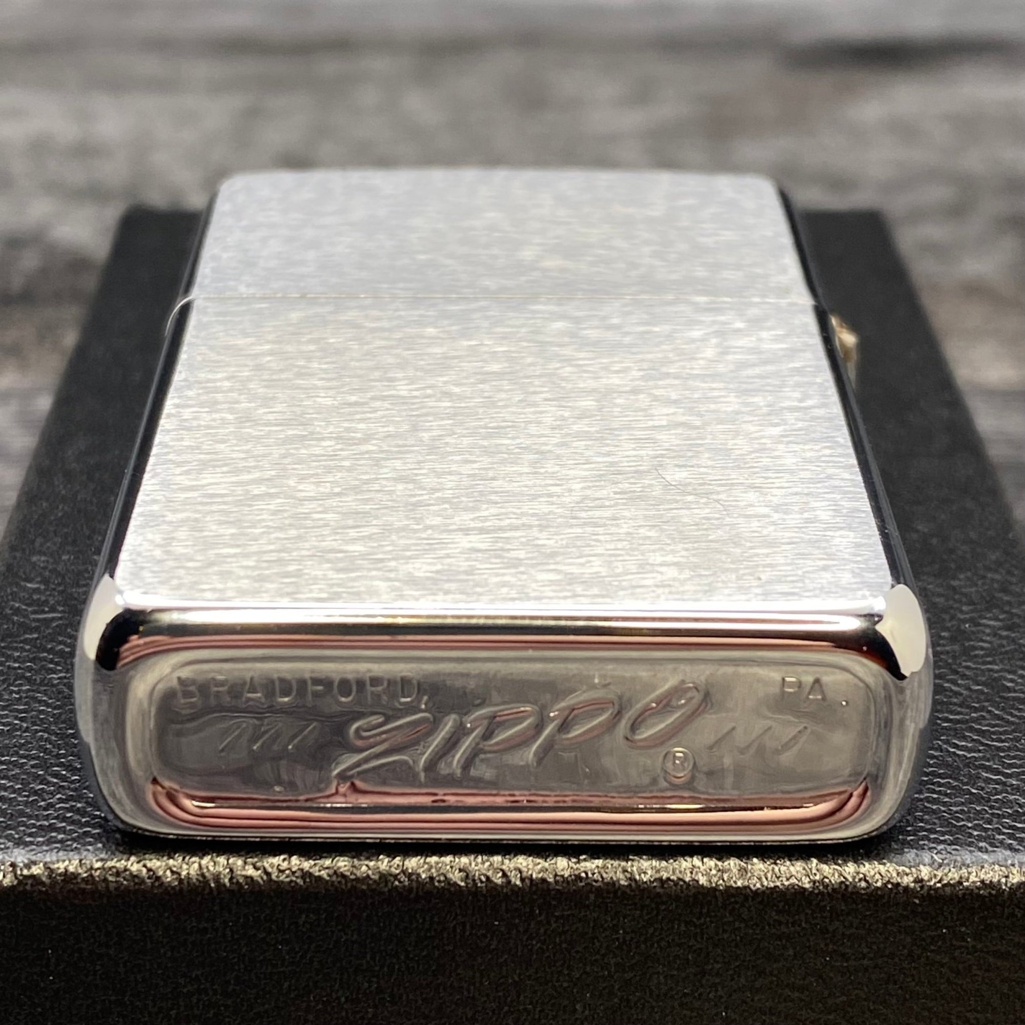 1976 Zippo Lighter - Etch & Paint Little Persuader - Brushed Chrome - Riley's 66 LLC