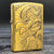 1993 Zippo Lighter - Triceratops - Barrett Smythe - High Polish Brass - Riley's 66 LLC