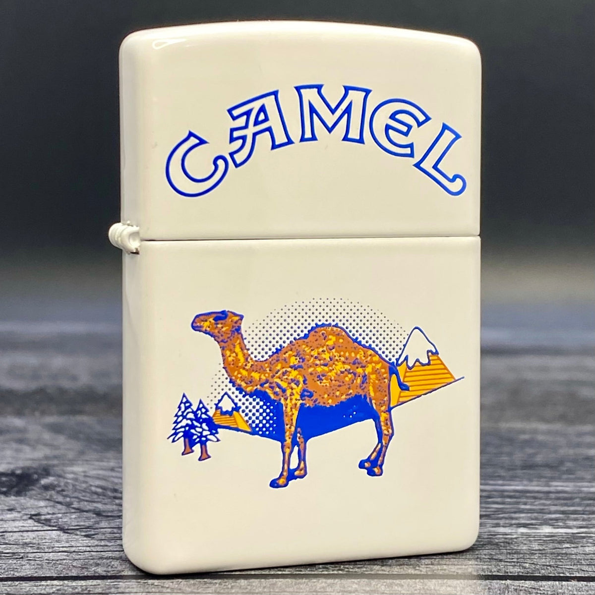 1995 Zippo Lighter - Camel Holiday - White Matte - Riley&#39;s 66 LLC