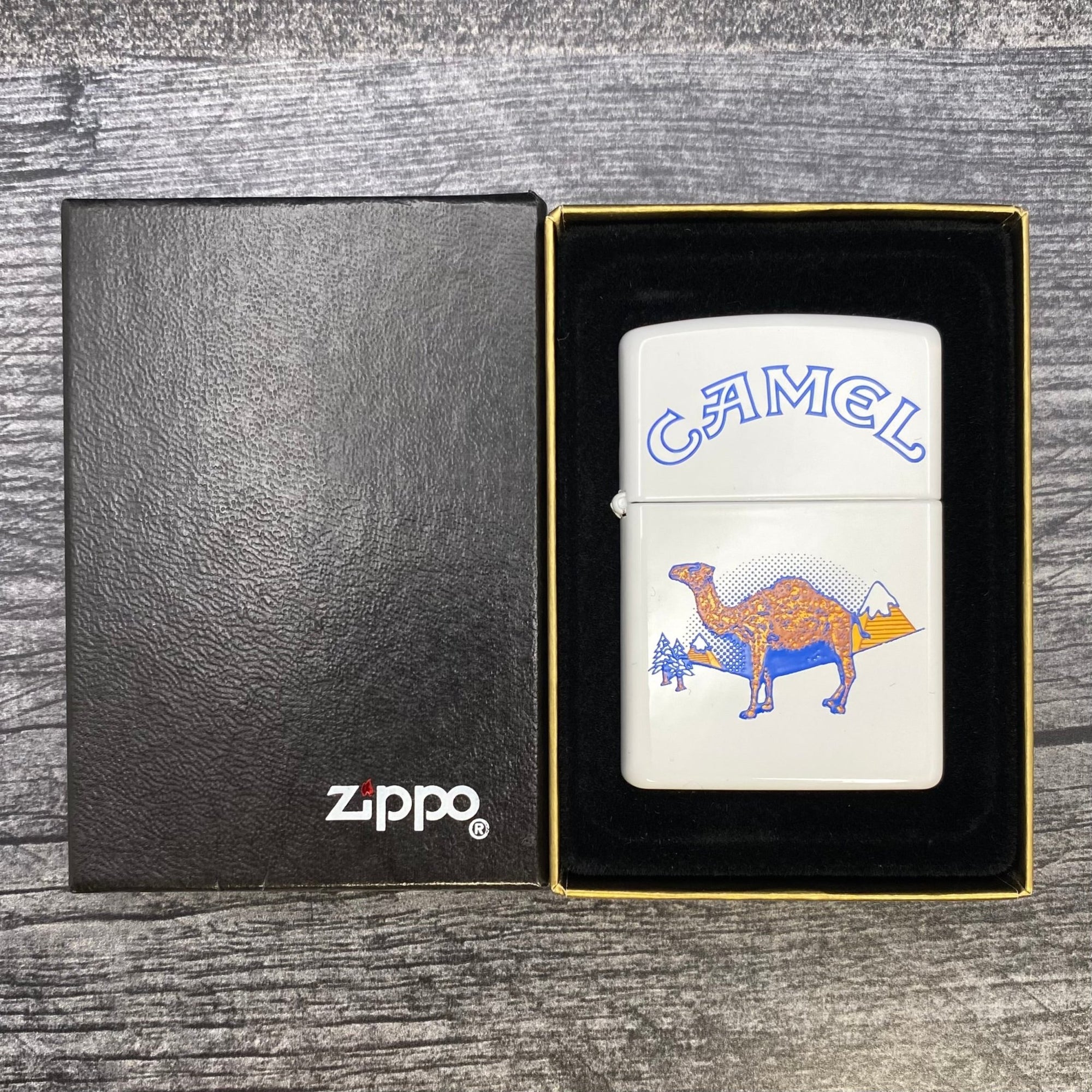 1995 Zippo Lighter - Camel Holiday - White Matte - Riley's 66 LLC