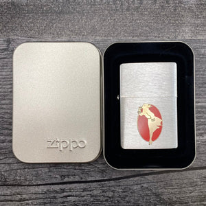 1996 Zippo Lighter - Windy Metallique - Brushed Chrome - Riley's 66 LLC