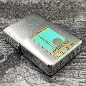 1997 Zippo Lighter - World's Fair Metallique - Brushed Chrome - Riley's 66 LLC