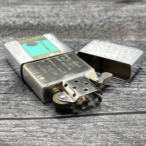 1997 Zippo Lighter - World's Fair Metallique - Brushed Chrome - Riley's 66 LLC