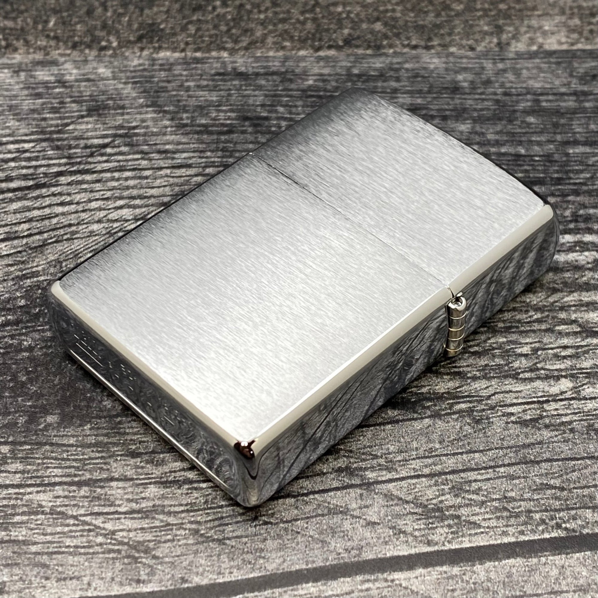 1998 Zippo Lighter - Etch & Paint Tobacco Leaves - Brushed Chrome - Riley's 66 LLC