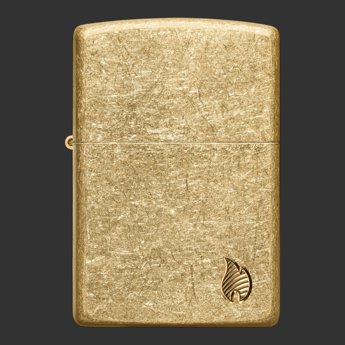 Zippo Lighter Armor® Tumbled Brass Flame Design