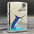 2000 Zippo Lighter - Marlin Fishing - High Polish Chrome - Riley's 66 LLC