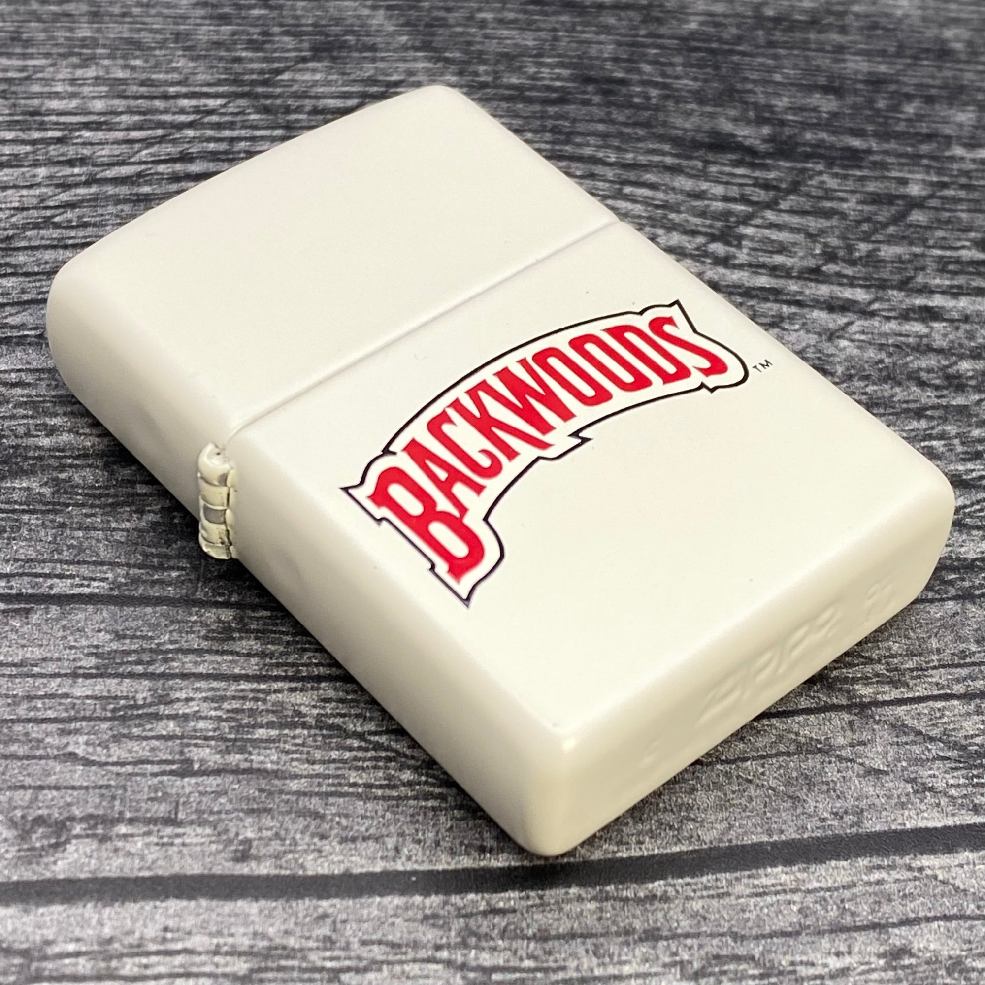 2001 Zippo Lighter - Backwoods - White Matte - Riley's 66 LLC