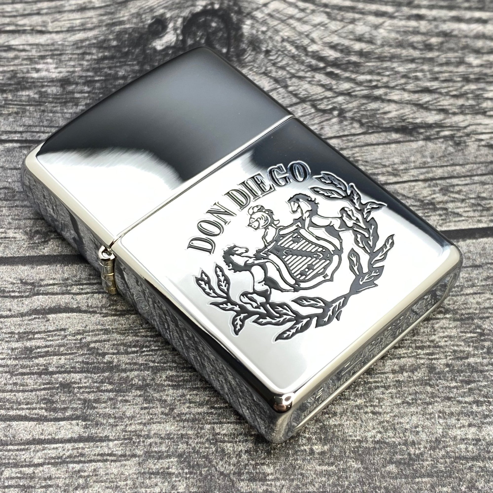 2001 Zippo Lighter - Don Diego Cigars - High Polish Chrome - Riley's 66 LLC