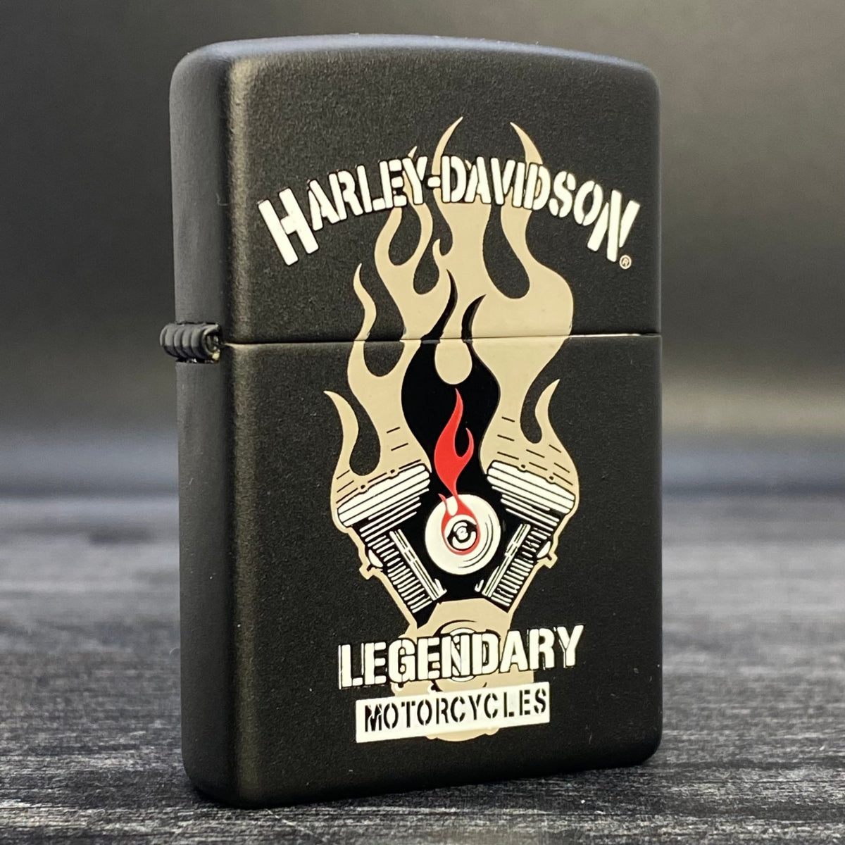 2003 Zippo Lighter - Harley Davidson - Black Matte - Riley&#39;s 66 LLC