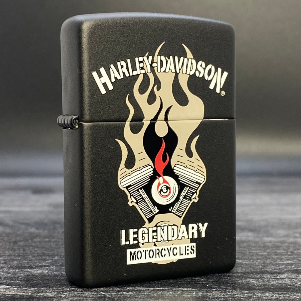 2003 Zippo Lighter - Harley Davidson - Black Matte - Riley's 66 LLC