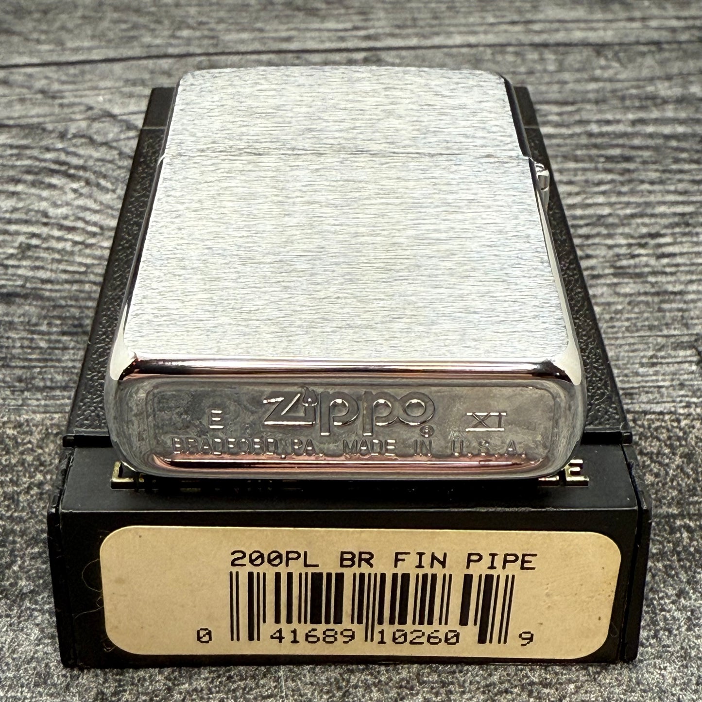 1995 Zippo Pipe Lighter - ACE - Brushed Chrome