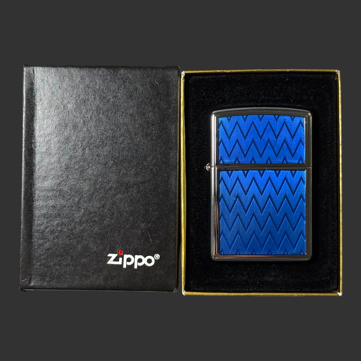 Blue Flame Stitch Zippo Lighter