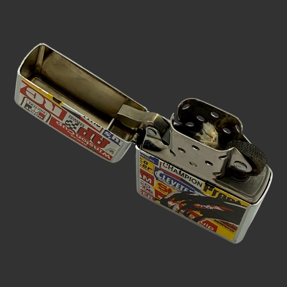 1997 Zippo Lighter - Winston Cup - Brushed Chrome