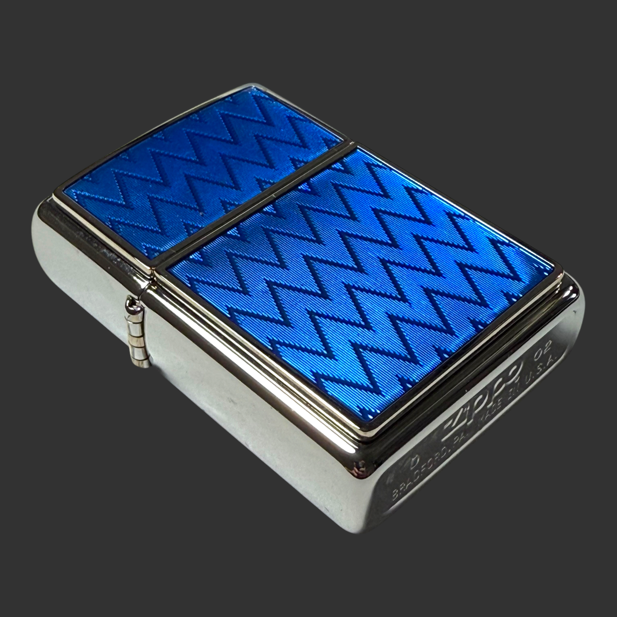 Blue Flame Stitch Zippo Lighter