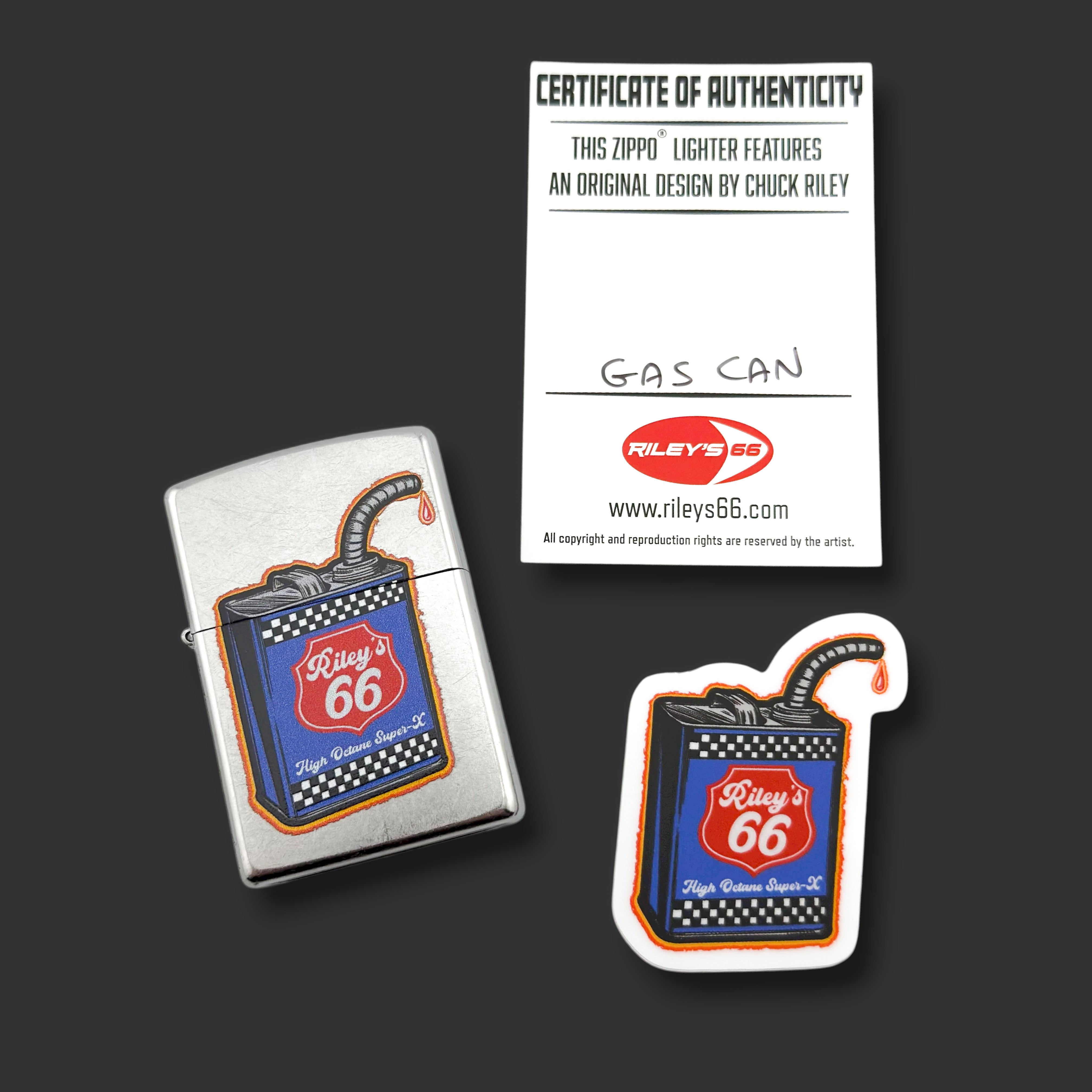 EXCLUSIVE - Riley's 66 Zippo - Gas Can - Bit Safe Insert - Street Chrome™️