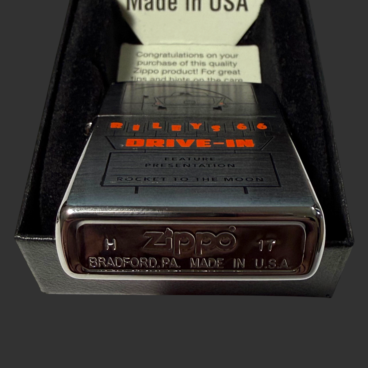 Original Riley's 66 Drive-In Zippo Lighter