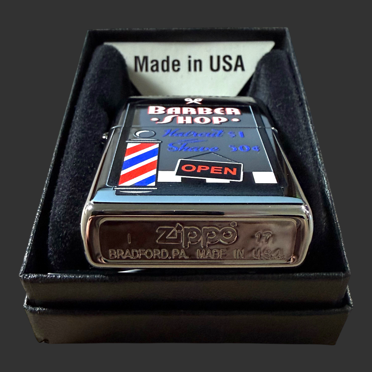 Original Riley's 66 Barber Shop Zippo Lighter