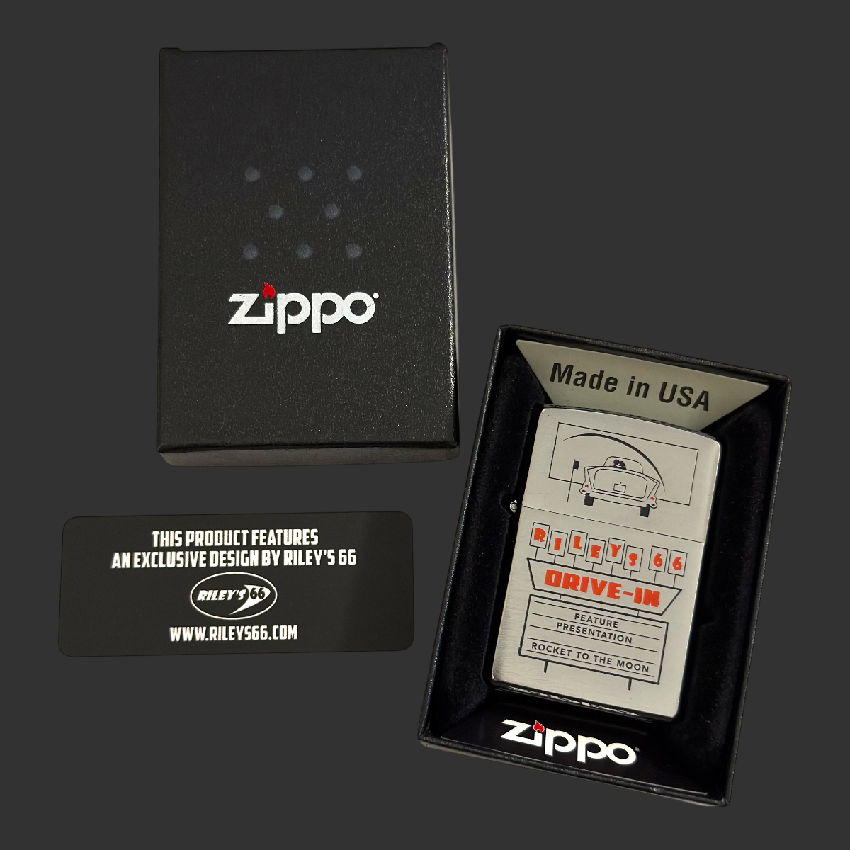 Original Riley's 66 Drive-In Zippo Lighter
