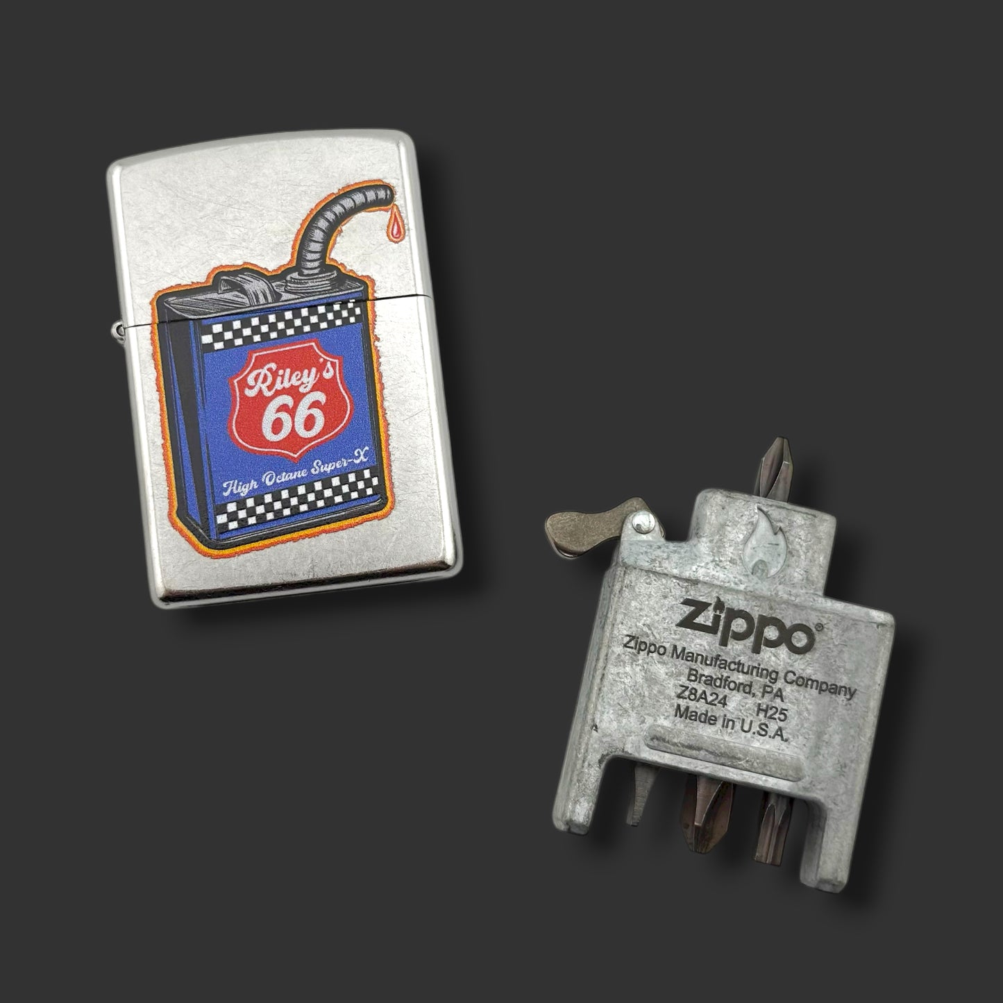 EXCLUSIVE - Riley's 66 Zippo - Gas Can - Bit Safe Insert - Street Chrome™️