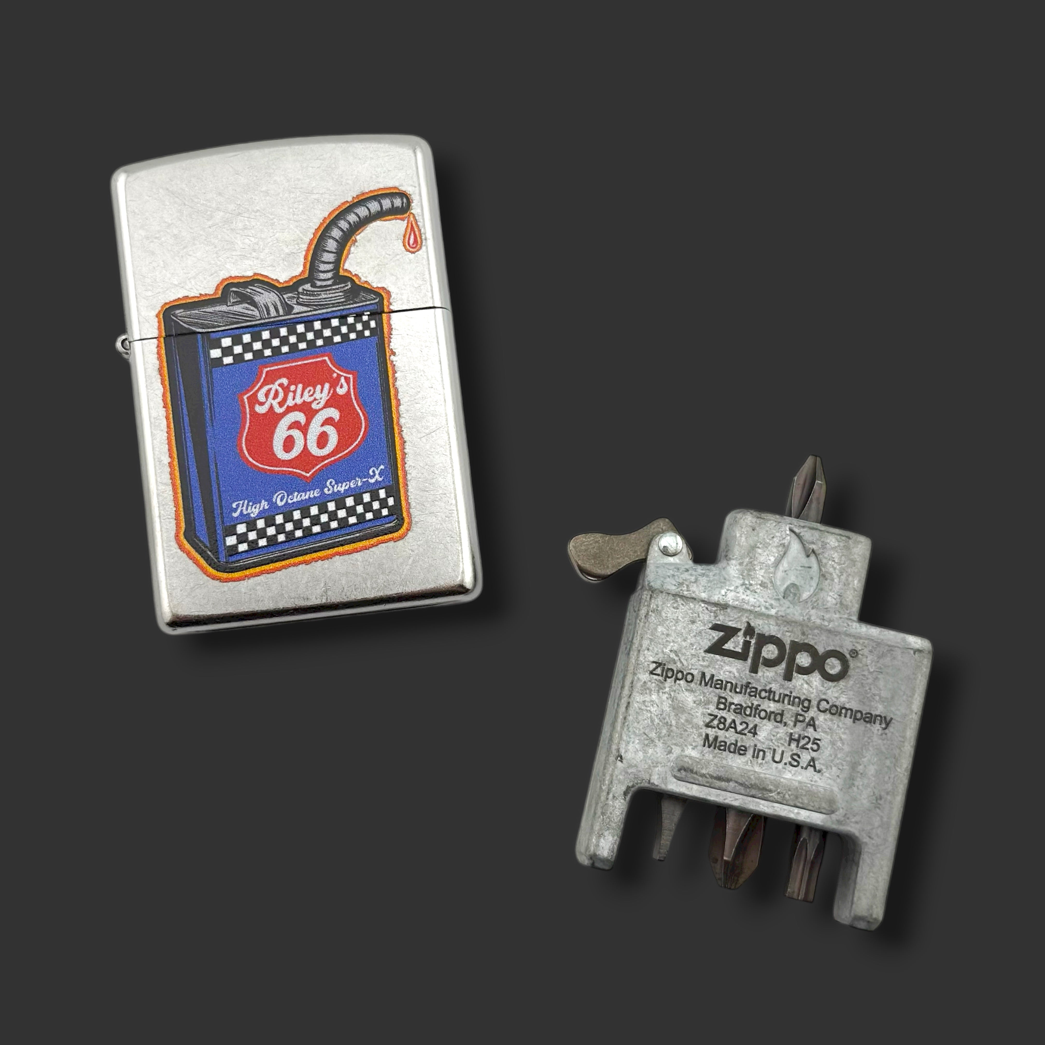 EXCLUSIVE - Riley's 66 Zippo - Gas Can - Bit Safe Insert - Street Chrome™️
