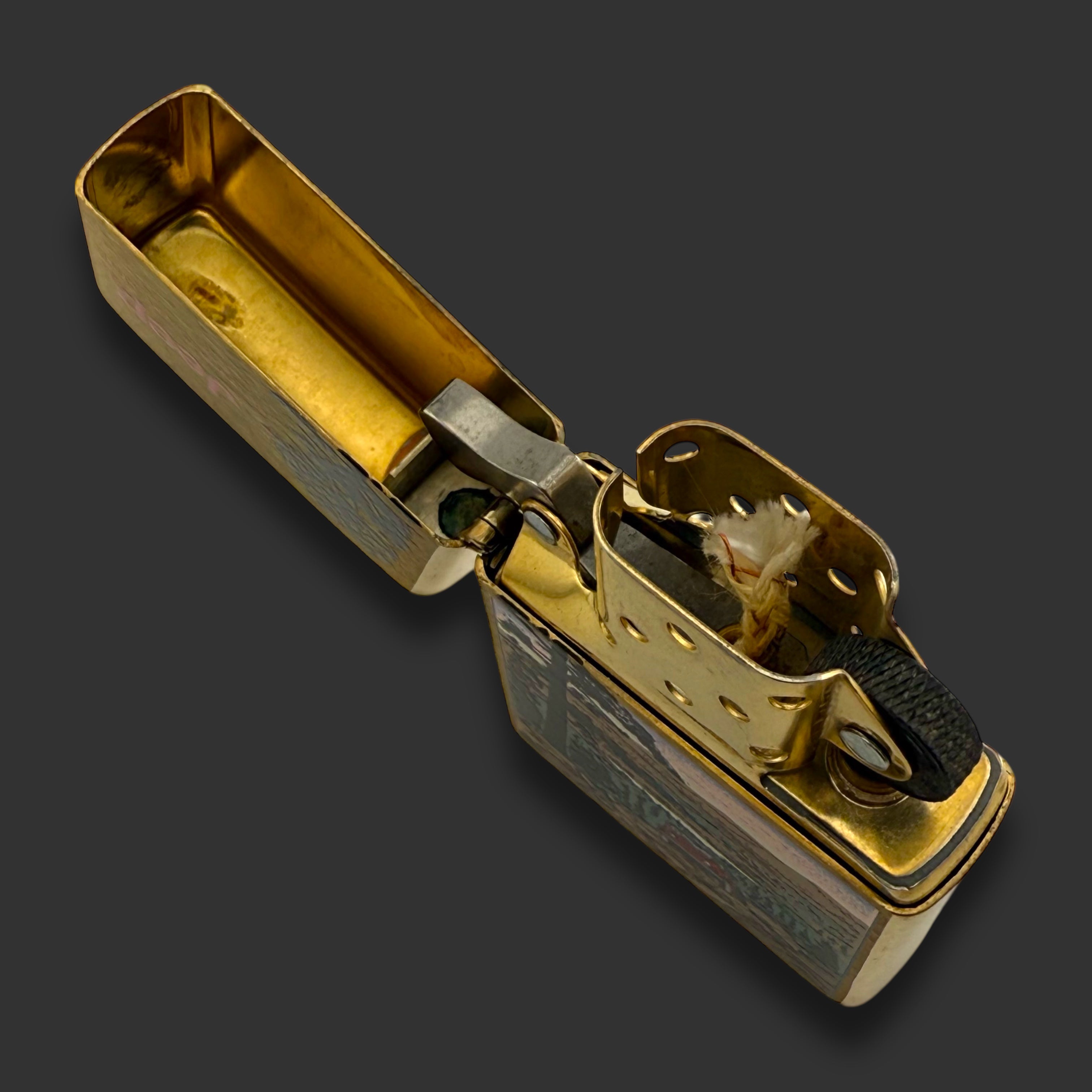 1998 Zippo Lighter - There's Only One Jeep - Brushed Brass