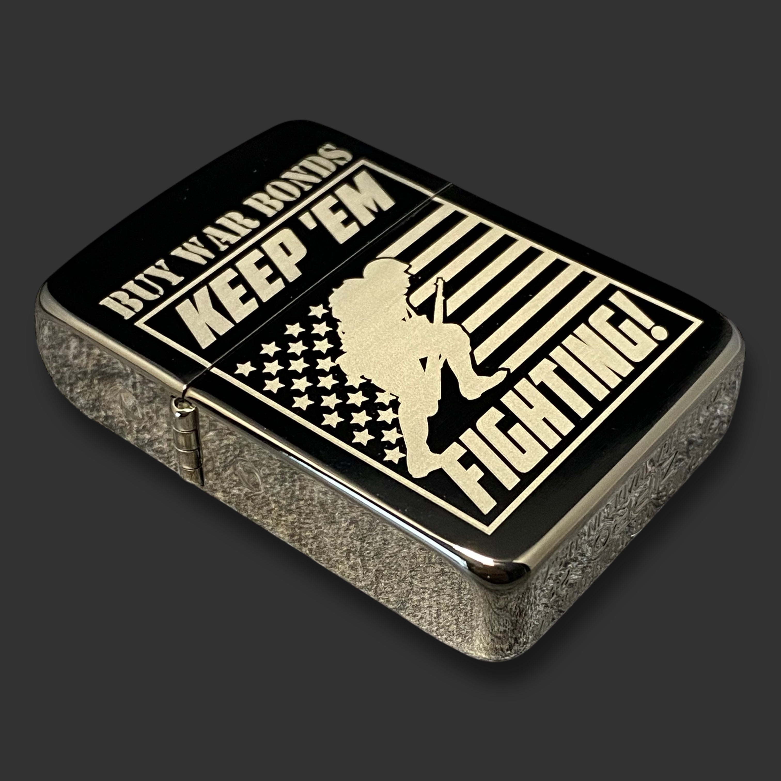 EXCLUSIVE - Riley's 66 Zippo Lighter - Keep 'Em Fighting - Black Ice®