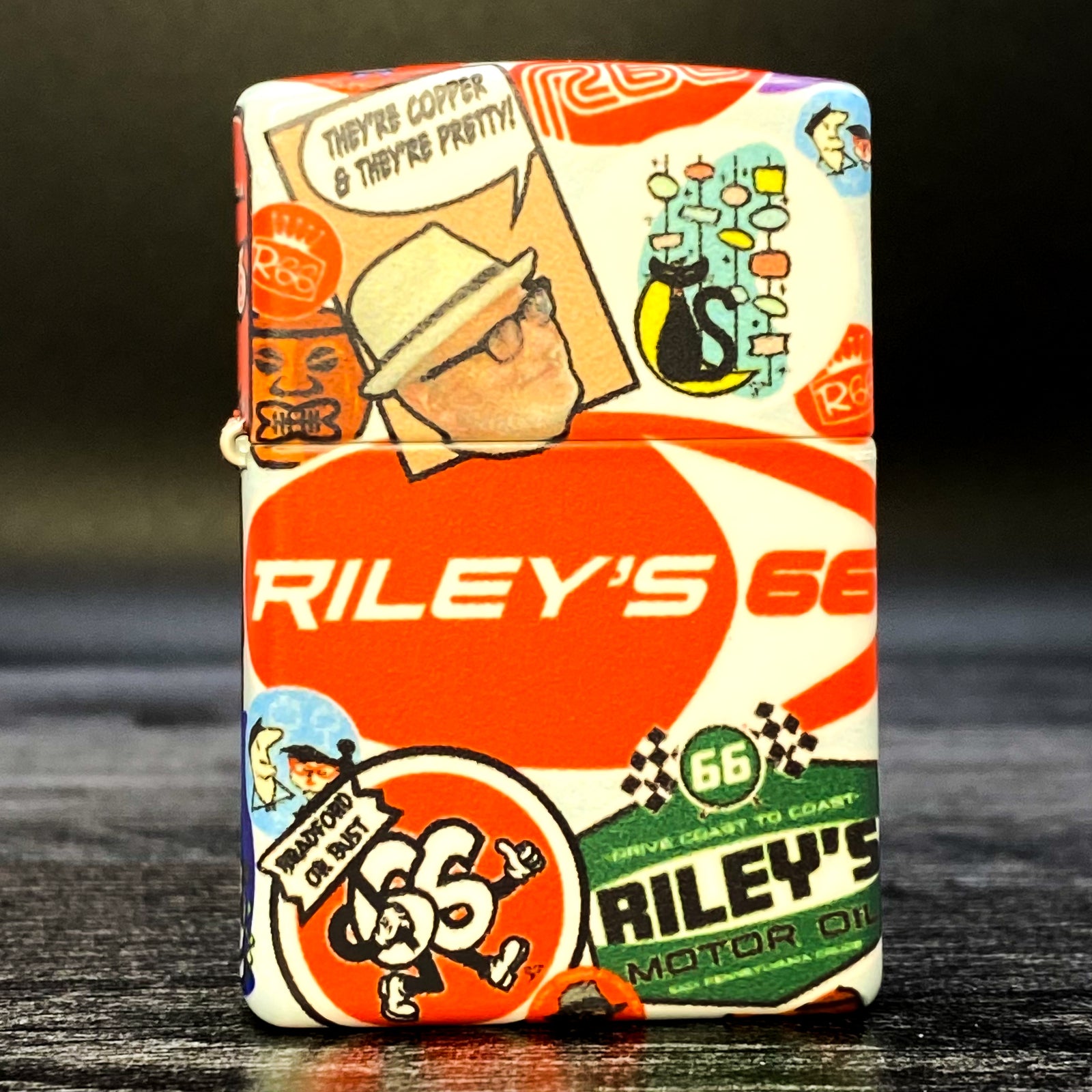 EXCLUSIVE - Riley's 66 Zippo Lighter - Stickers Design - 540 Color