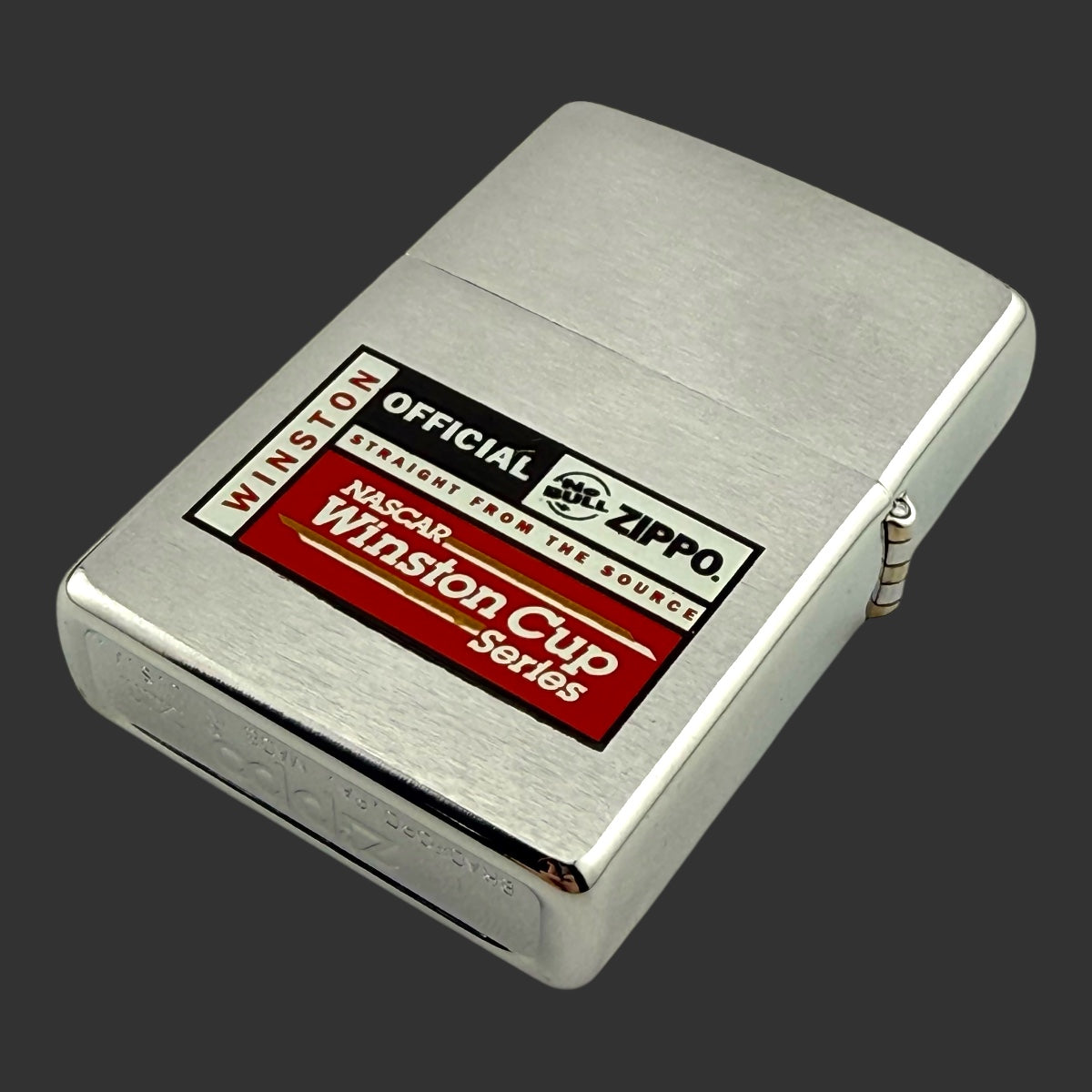 1997 Zippo Lighter - Winston Cup - Brushed Chrome