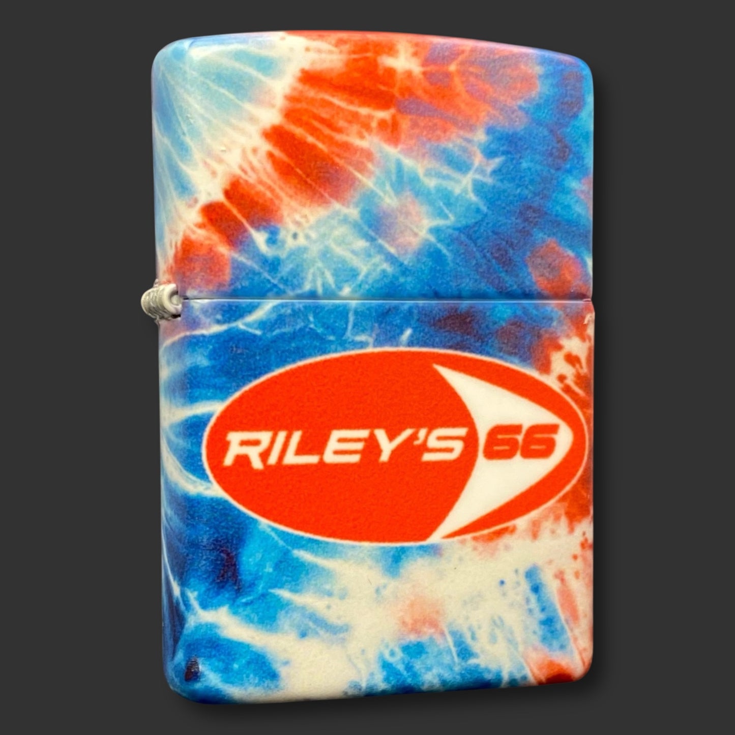 EXCLUSIVE - Riley's 66 Zippo Lighter - Red White & Blue Tie Dye - 540 Color