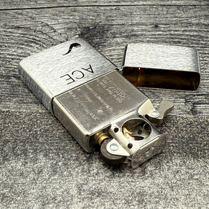 1995 Zippo Pipe Lighter - ACE - Brushed Chrome