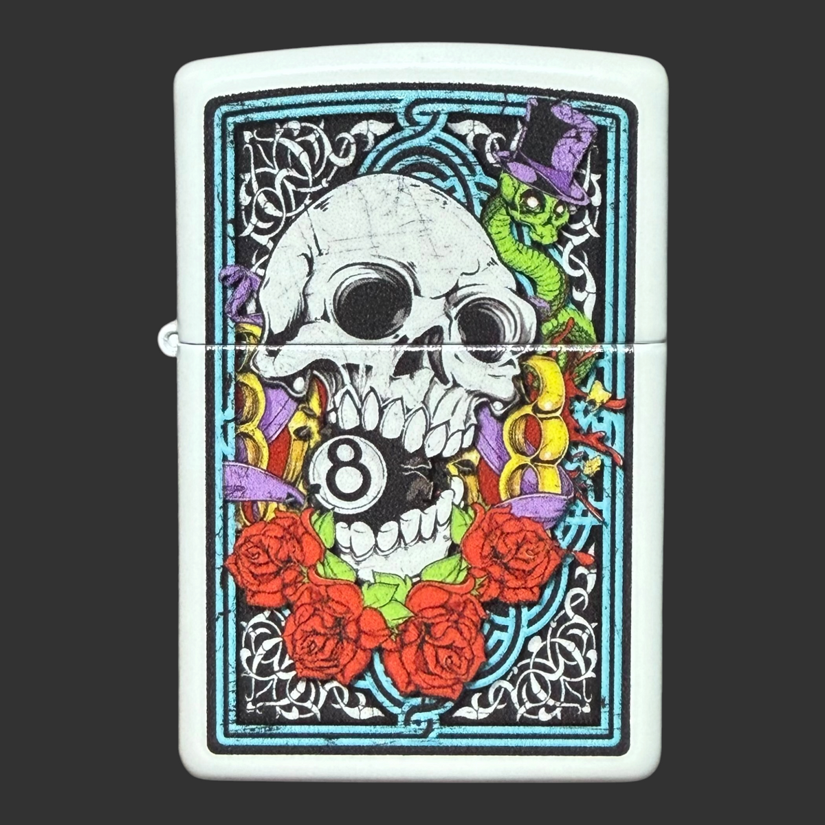 Skull & Eight Ball Glow in the Dark Zippo Lighter