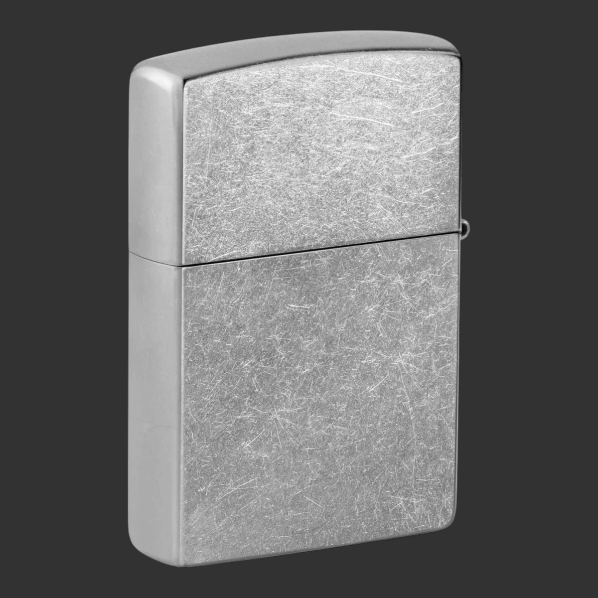 Back view Freedom Frank Street Chrome Zippo lighter with patriotic hot dog holding a sparkler.