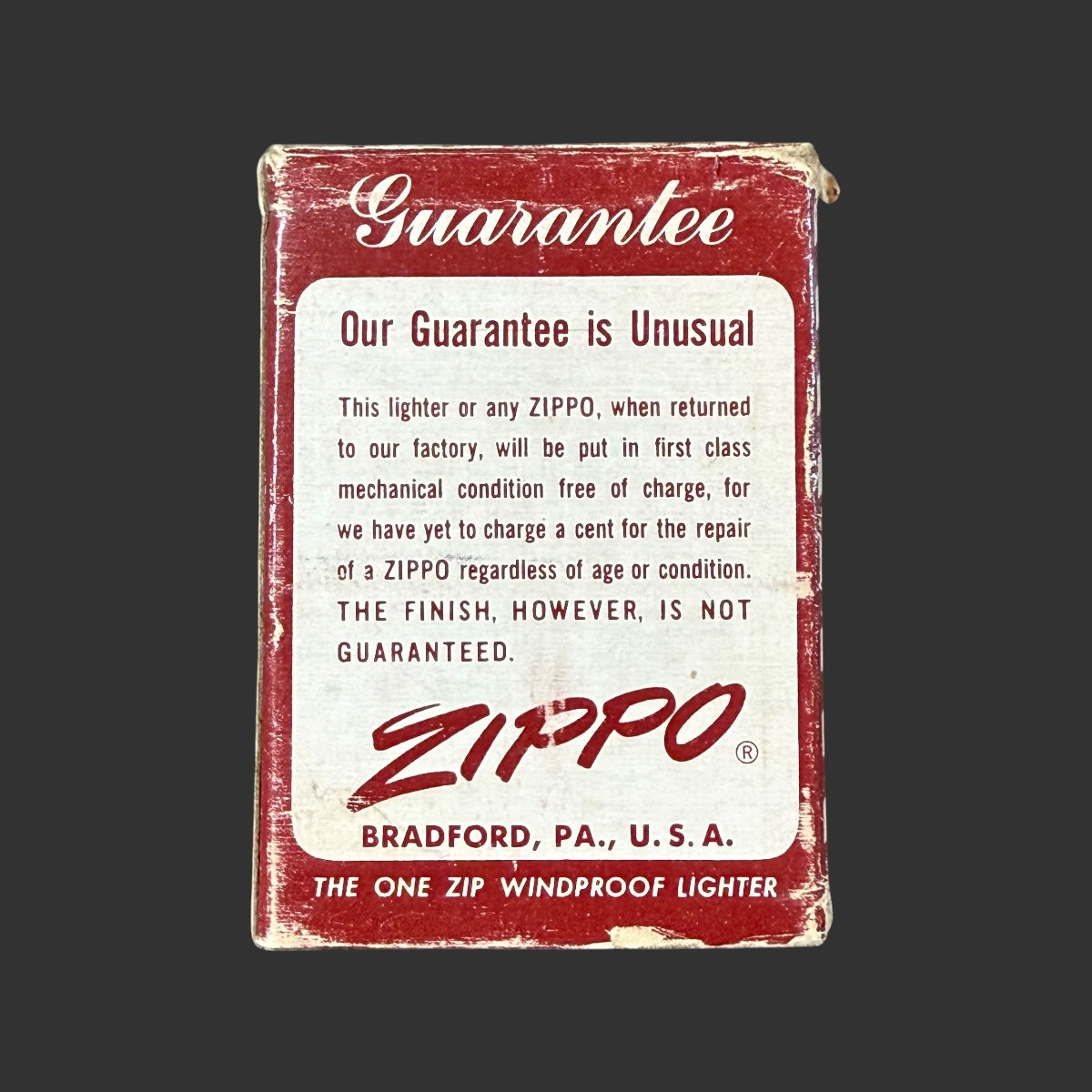 1952 Vintage Zippo Lighter Taylor Roofing Company Bradford, PA