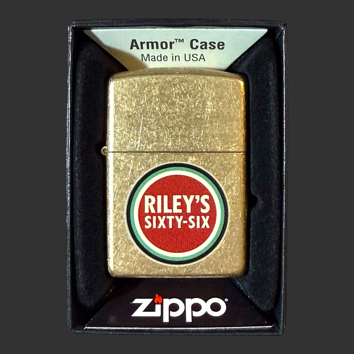Original Riley's 66 Round Logo Armor™️ Zippo Lighter