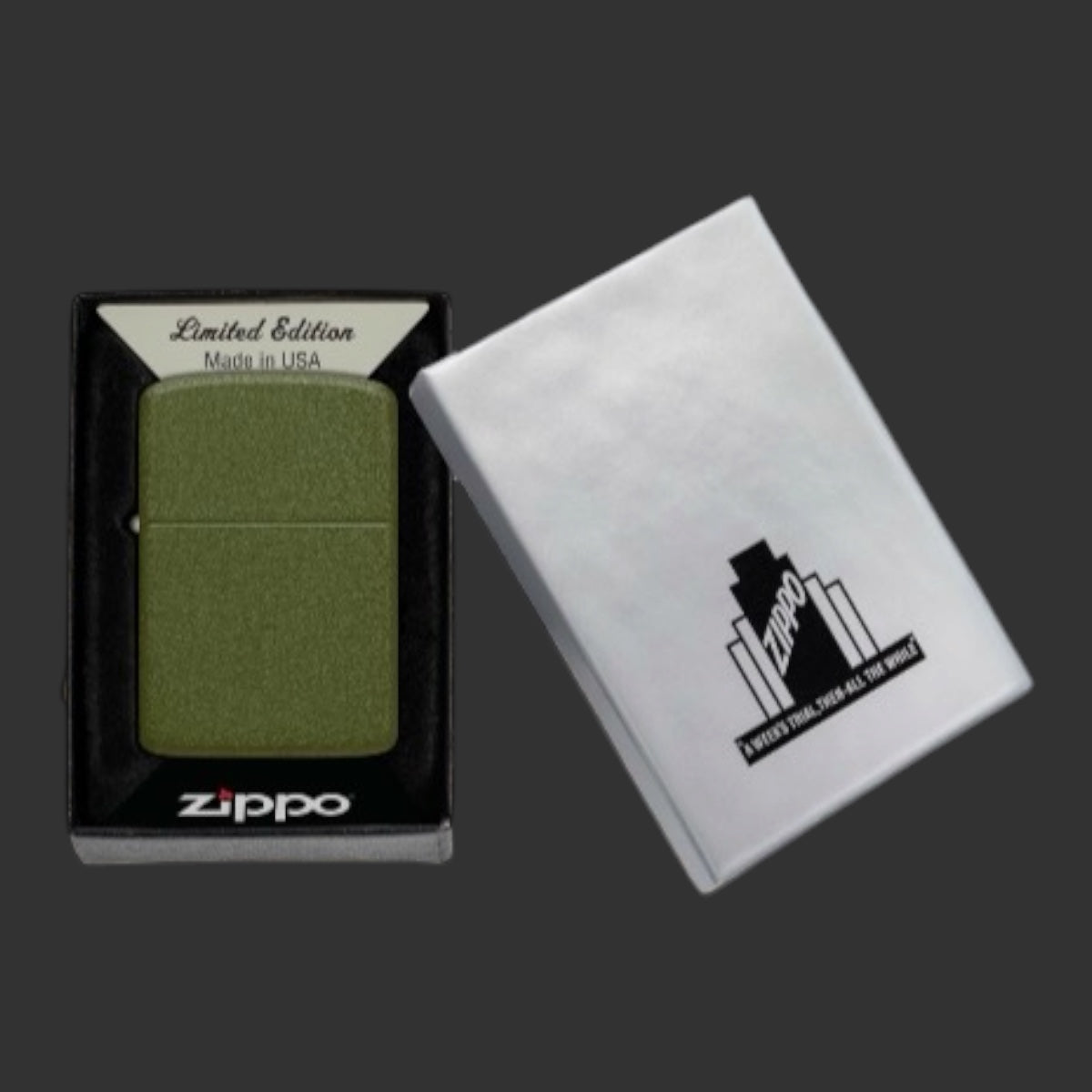 Founder’s Day Green Crackle 1941 Replica Zippo Lighter