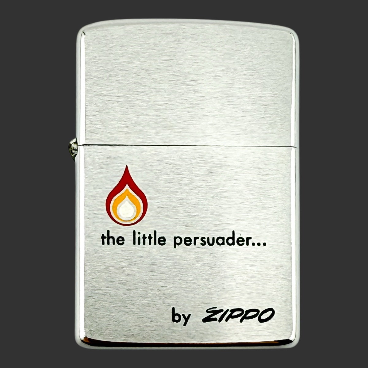 1972 Zippo Lighter - Little Persuader - Brushed Chrome