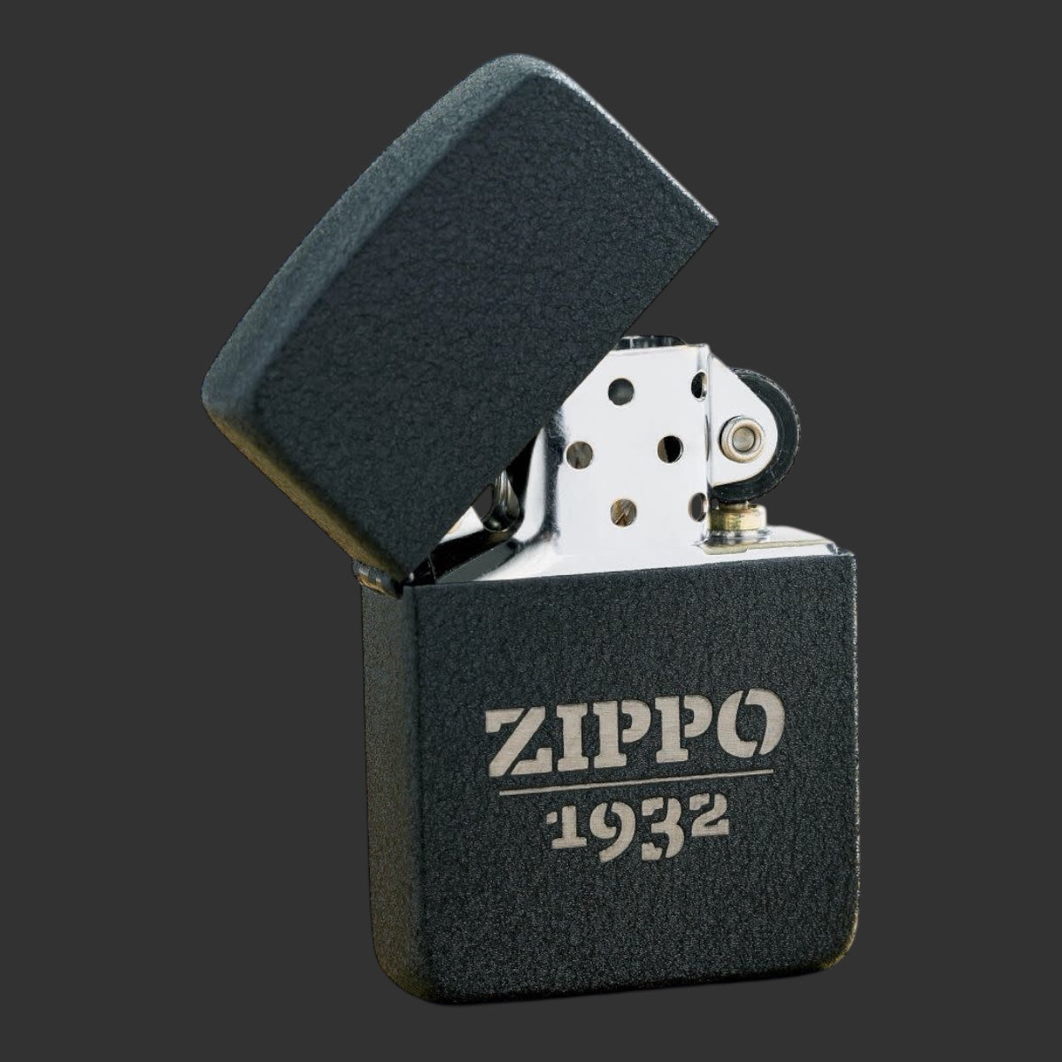 Zippo Lighter Design 1941 Replica Black Crackle