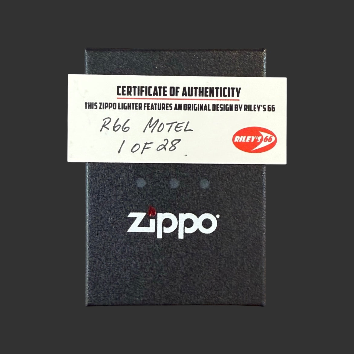 2017 Original Riley's 66 Riley Motel Zippo Lighter