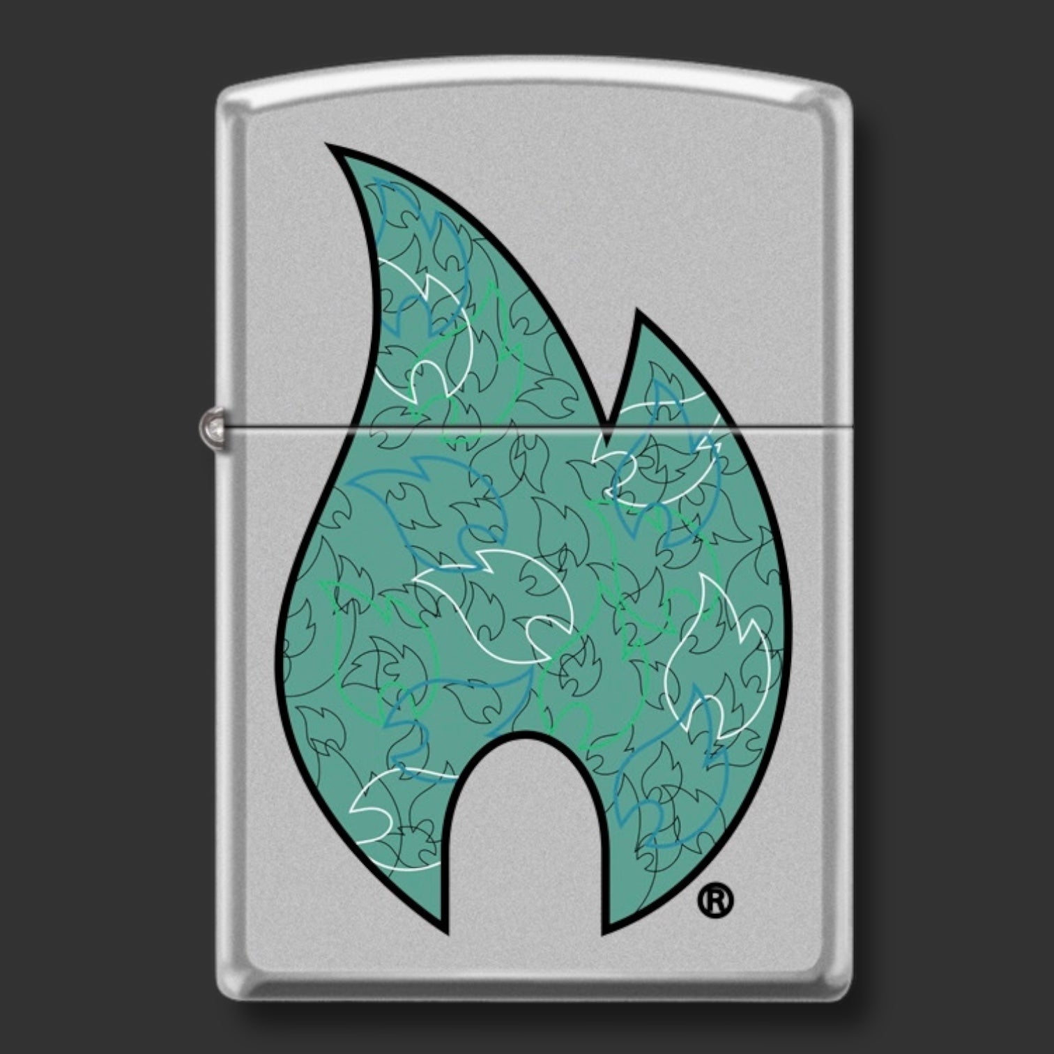 EXCLUSIVE - Riley's 66 Zippo Lighter - Retro Flame - Satin Chrome