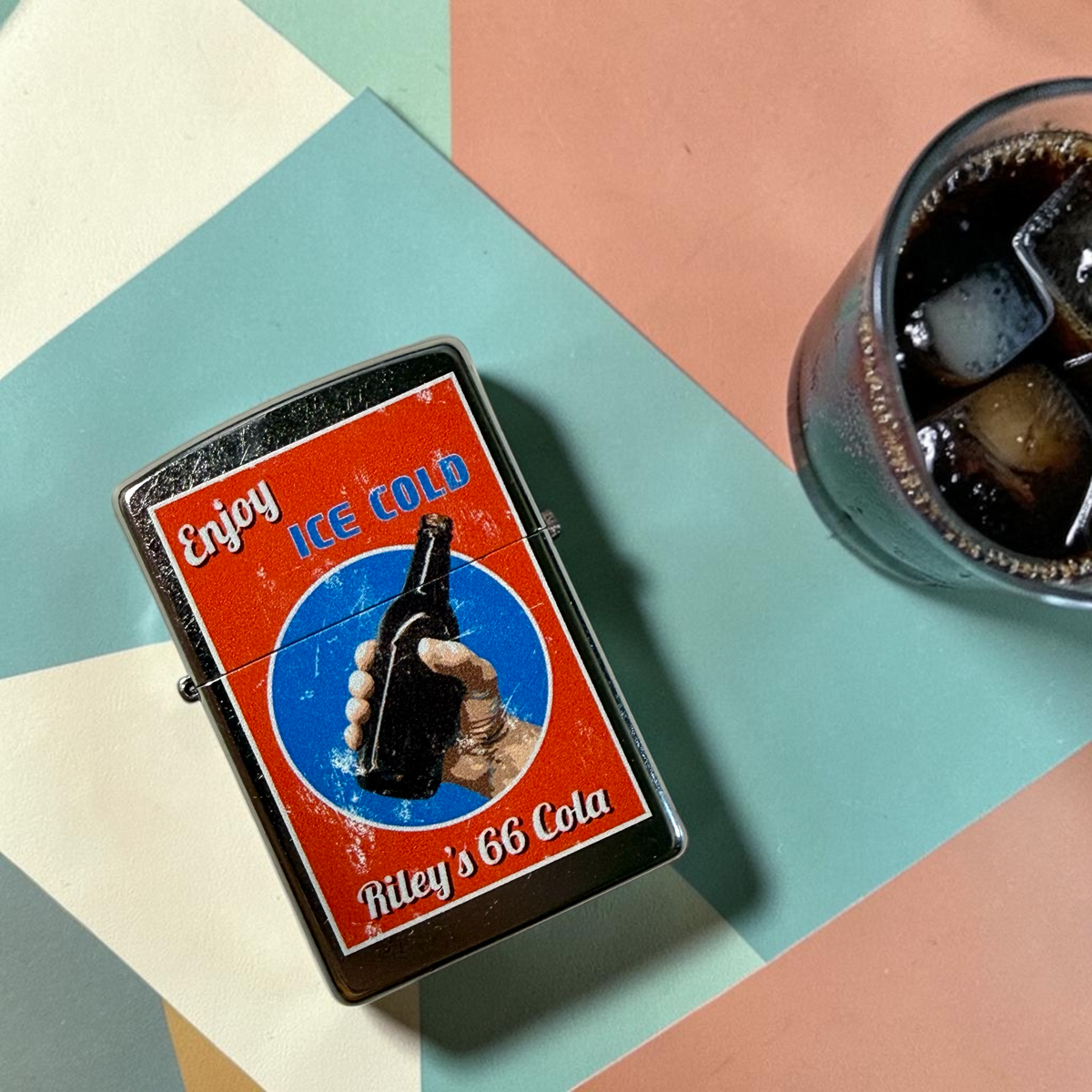 2020 Riley's 66 Cola Zippo Lighter - Original Riley's 66 Artwork