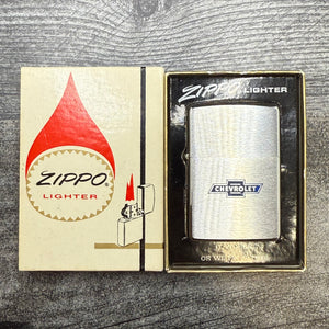 1976 Zippo Lighter - Chevrolet Bowtie Logo - Brushed Chrome