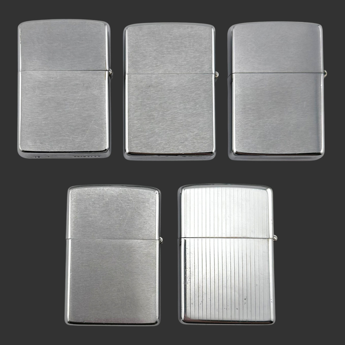 Lot of 5 Vintage Zippo Lighters