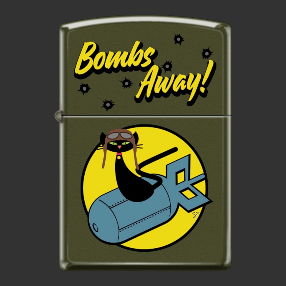 Bombs Away Zippo Lighter - Riley's 66 Original Artwork