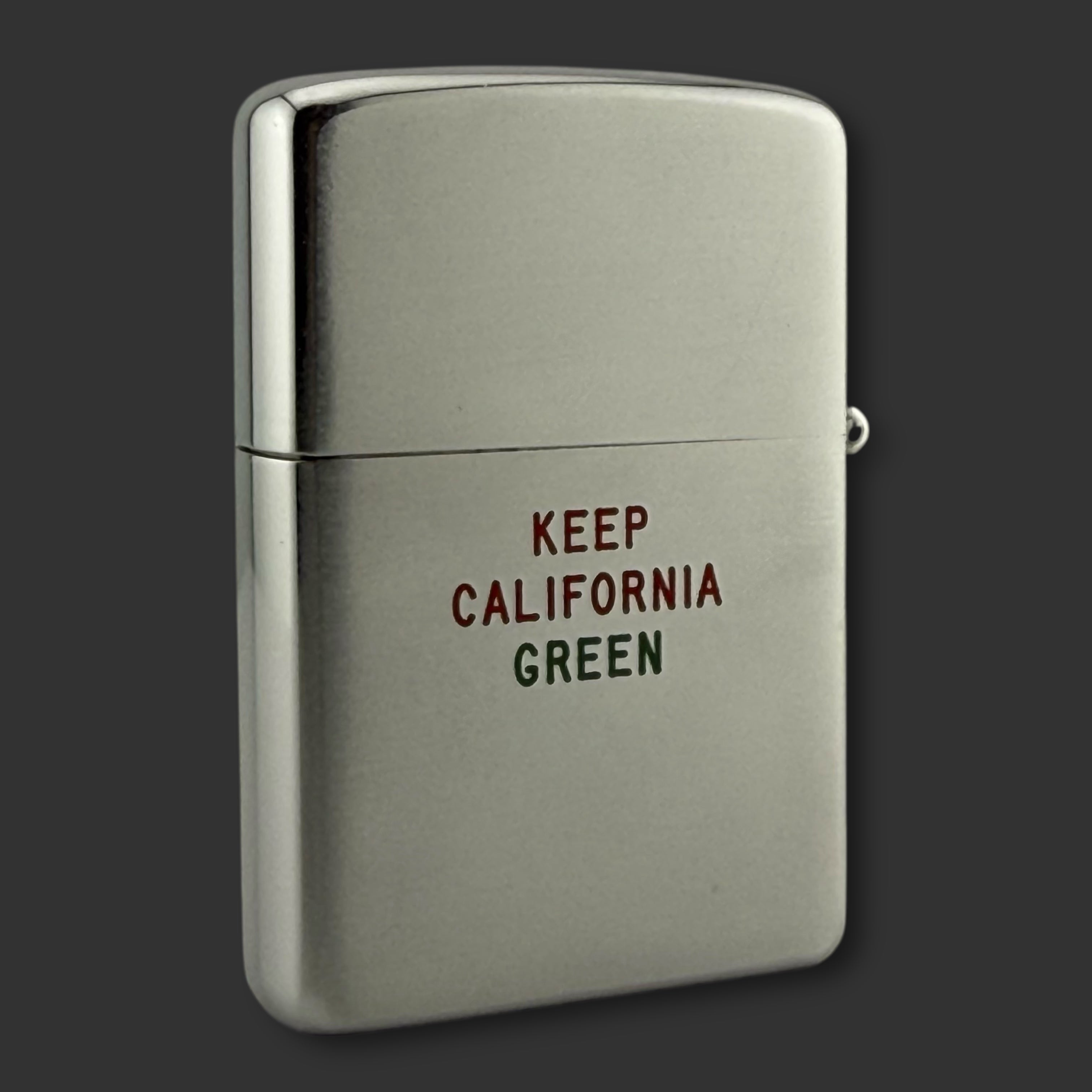 1955 Zippo Lighter - Roger Machinery Company - Etch & Paint - Brushed Chrome