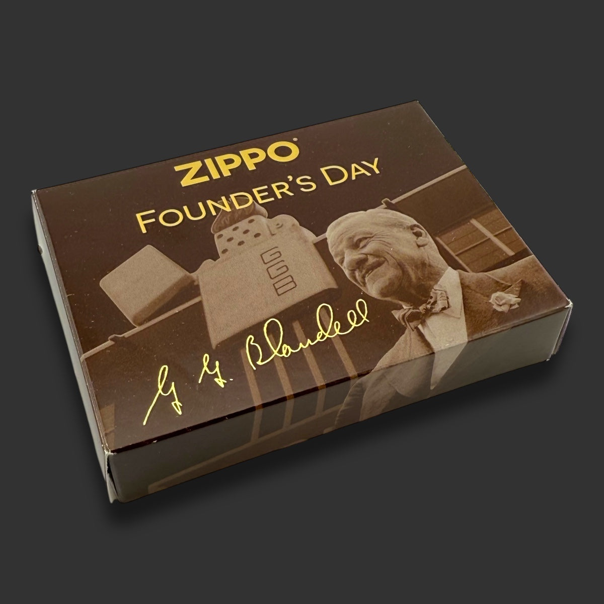 2023 Founder's Day Zippo Lighter - Armor®️ High Polish Brass