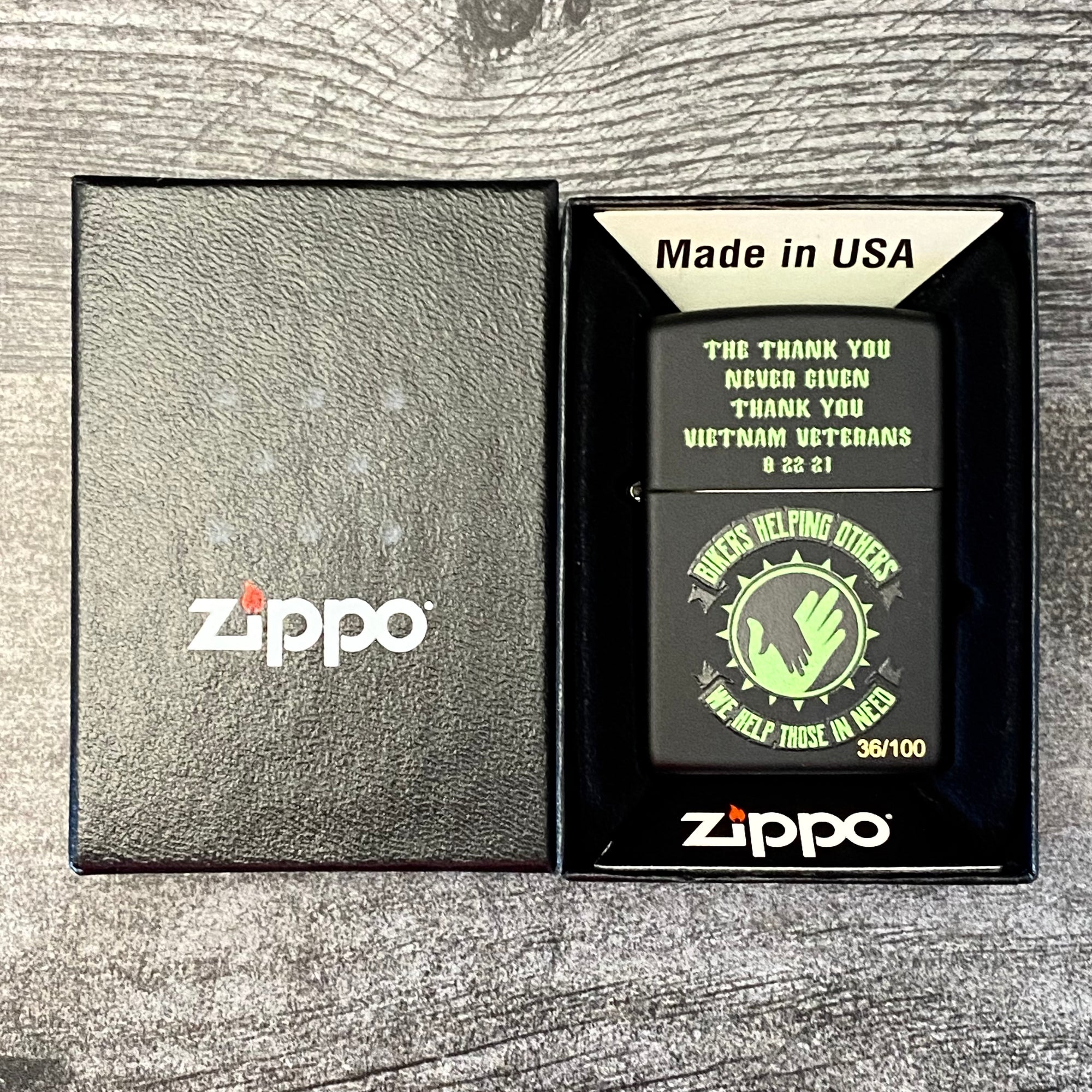 2021 Zippo Lighter - Bikers - Black Matte