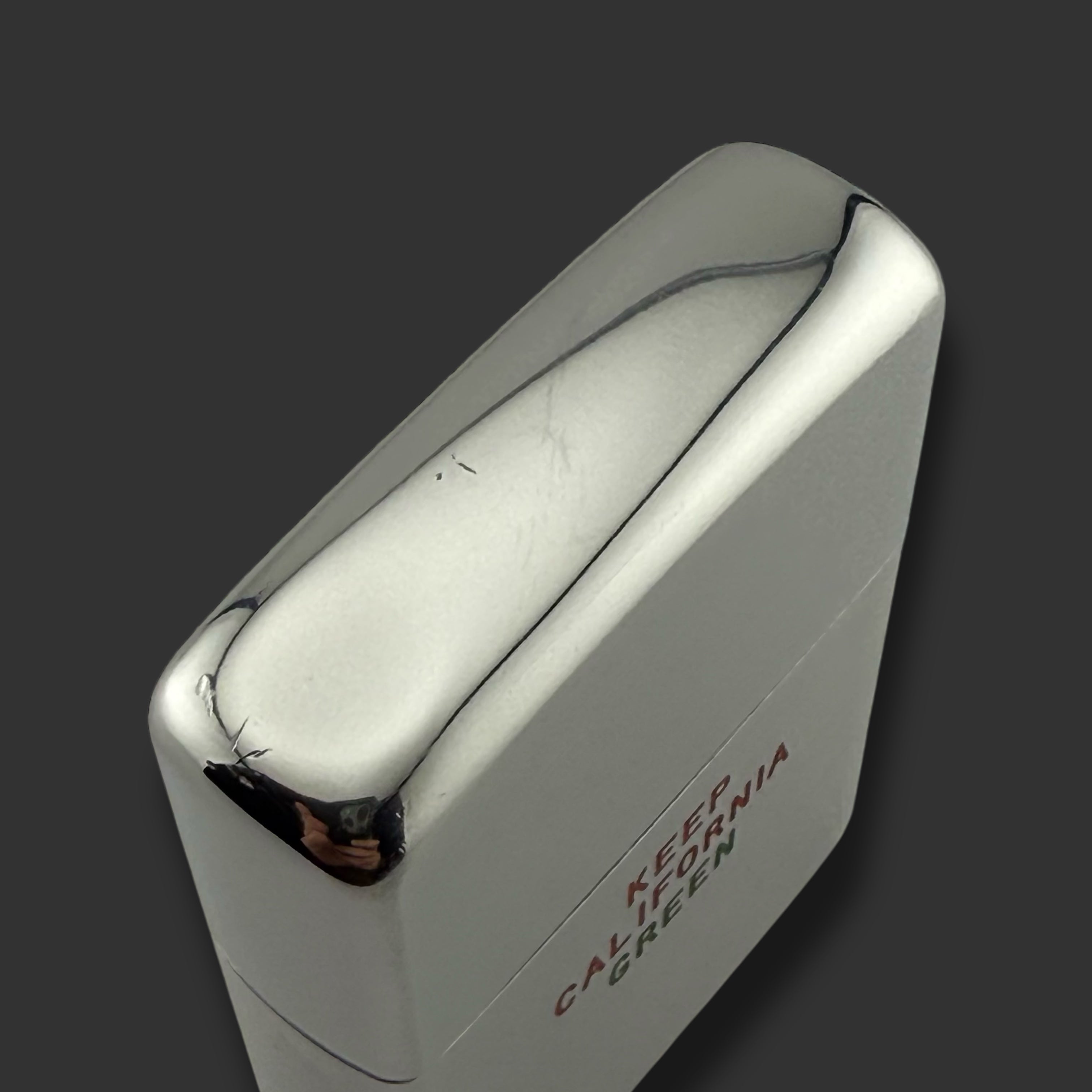 1955 Zippo Lighter - Roger Machinery Company - Etch & Paint - Brushed Chrome